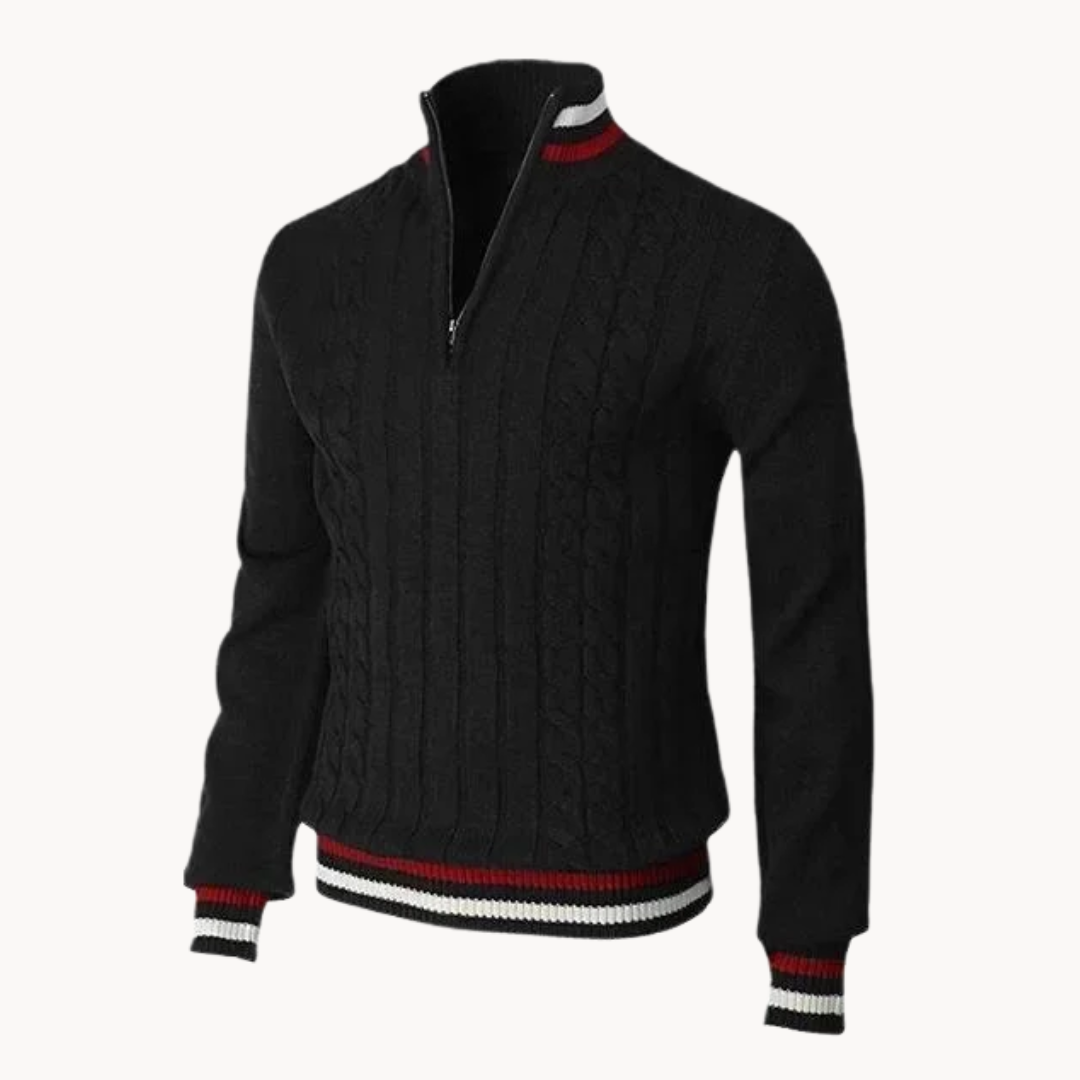 Carlisle Cable Quarter Zip Sweater