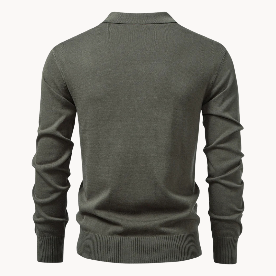 Eldridge Ribbed Zip Polo