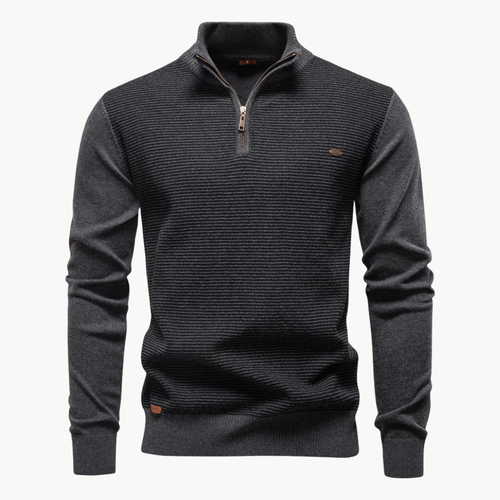 Lakeside Textured Quarter Zip Sweater