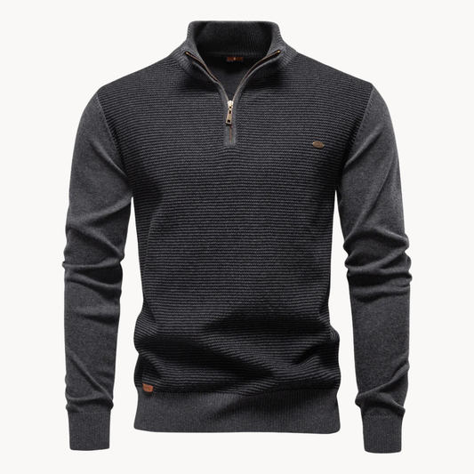 Lakeside Textured Quarter Zip Sweater