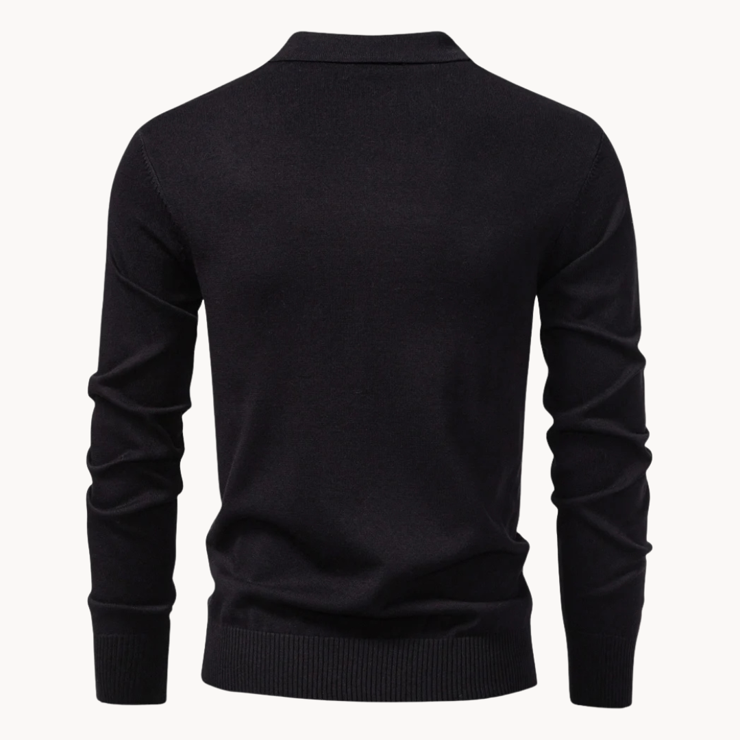 Eldridge Ribbed Zip Polo