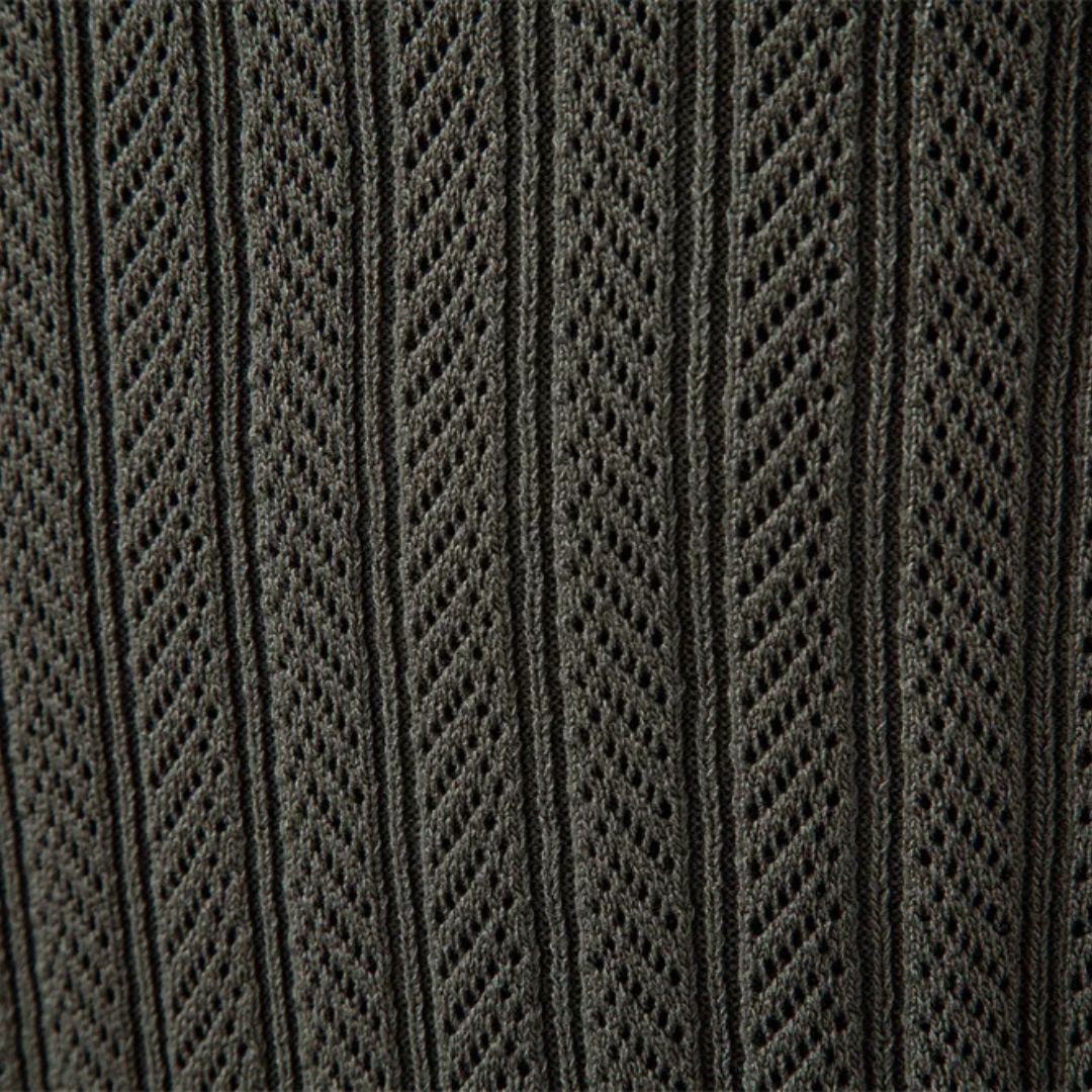 Eldridge Ribbed Zip Polo