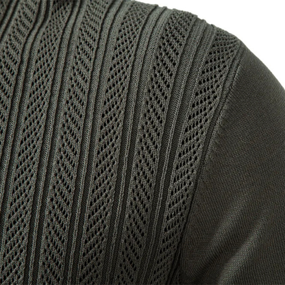 Eldridge Ribbed Zip Polo