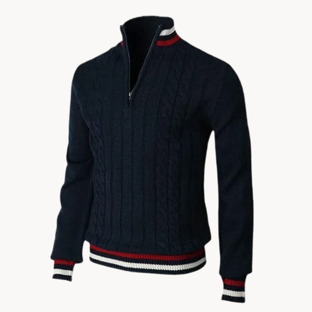 Carlisle Cable Quarter Zip Sweater