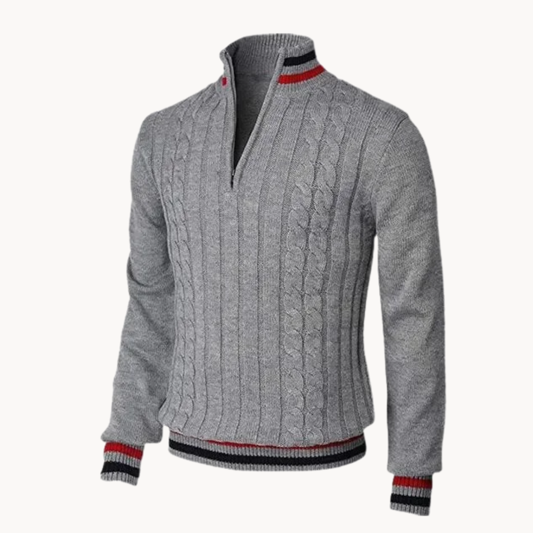 Carlisle Cable Quarter Zip Sweater