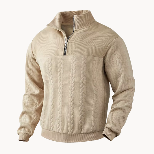 Callum Cable Quarter Zip Pullover