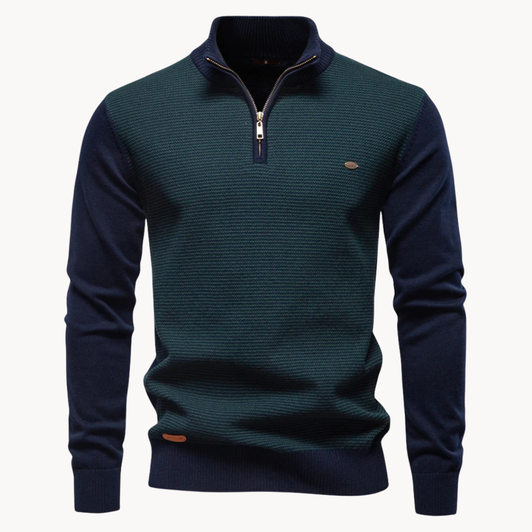 Lakeside Textured Quarter Zip Sweater