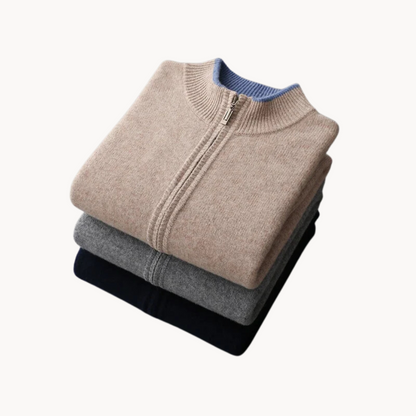 Kingston Merino Wool Zip Sweater