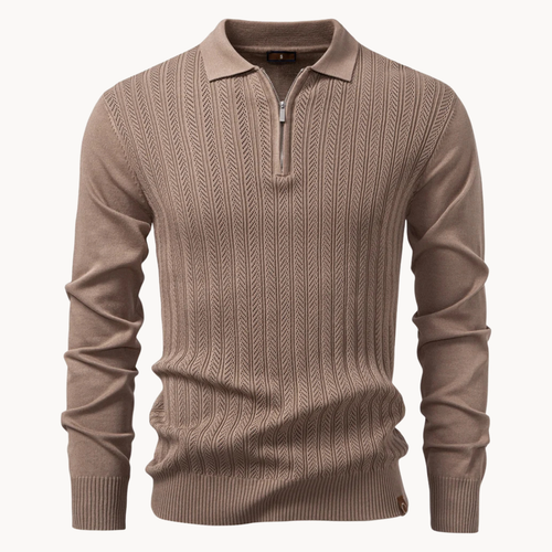 Eldridge Ribbed Zip Polo