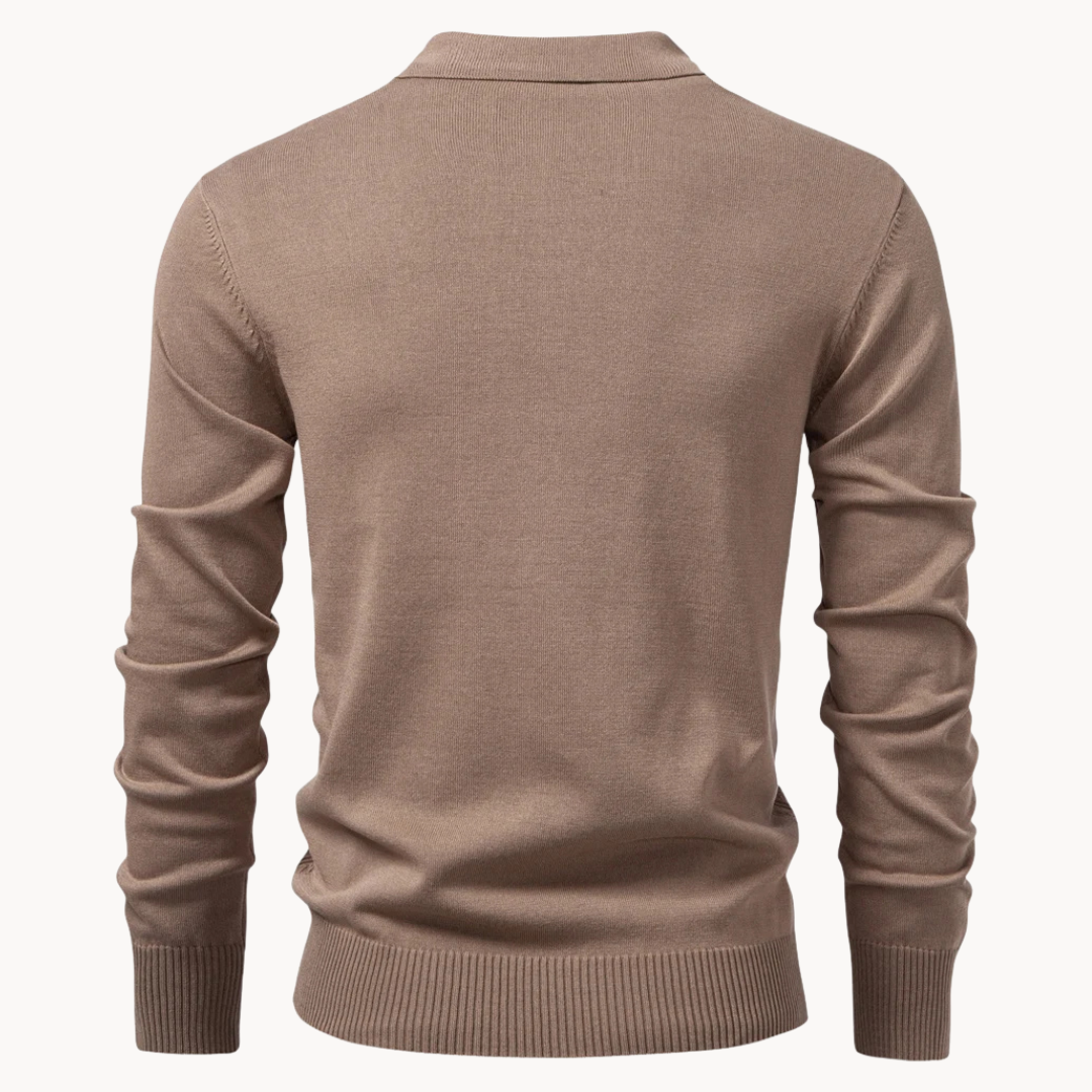 Eldridge Ribbed Zip Polo