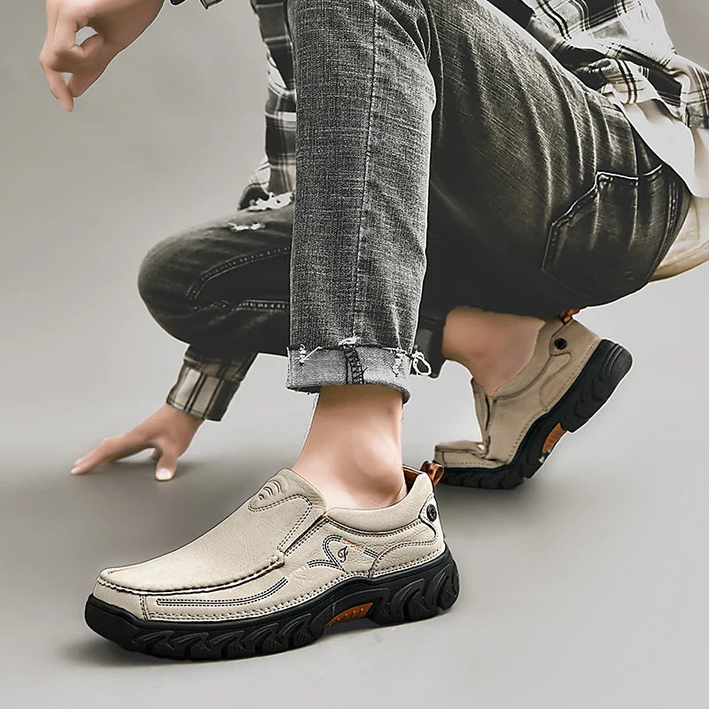 Leone Genuine Leather Slip-On Shoe