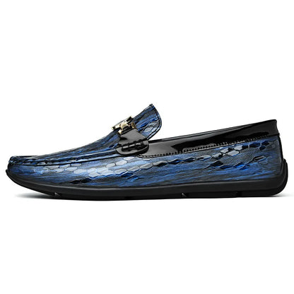 Draco Embossed Leather Loafer (Men)