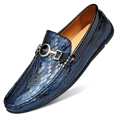 Draco Embossed Leather Loafer (Men)