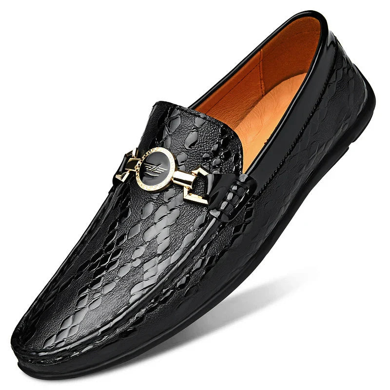 Draco Embossed Leather Loafer (Men)
