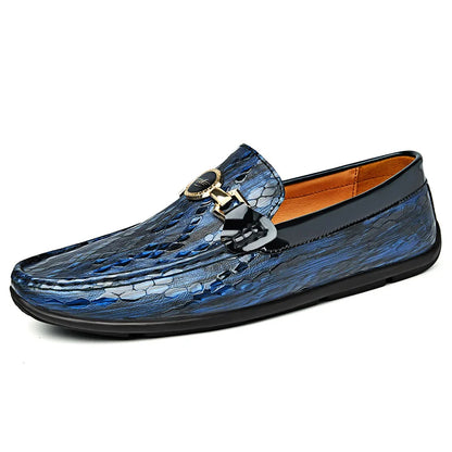 Draco Embossed Leather Loafer (Men)