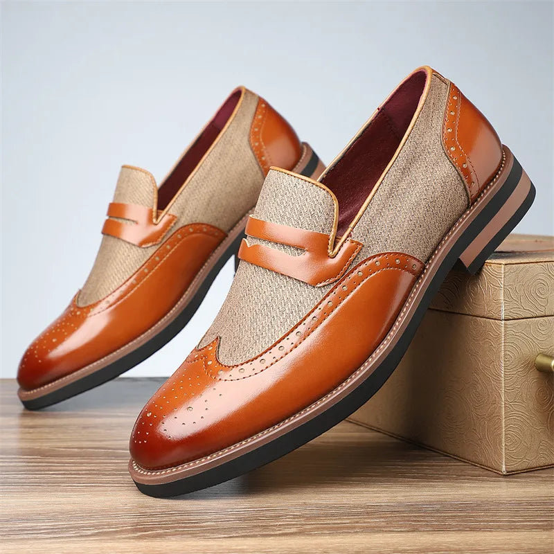 Brexley Leather Brogue Loafers